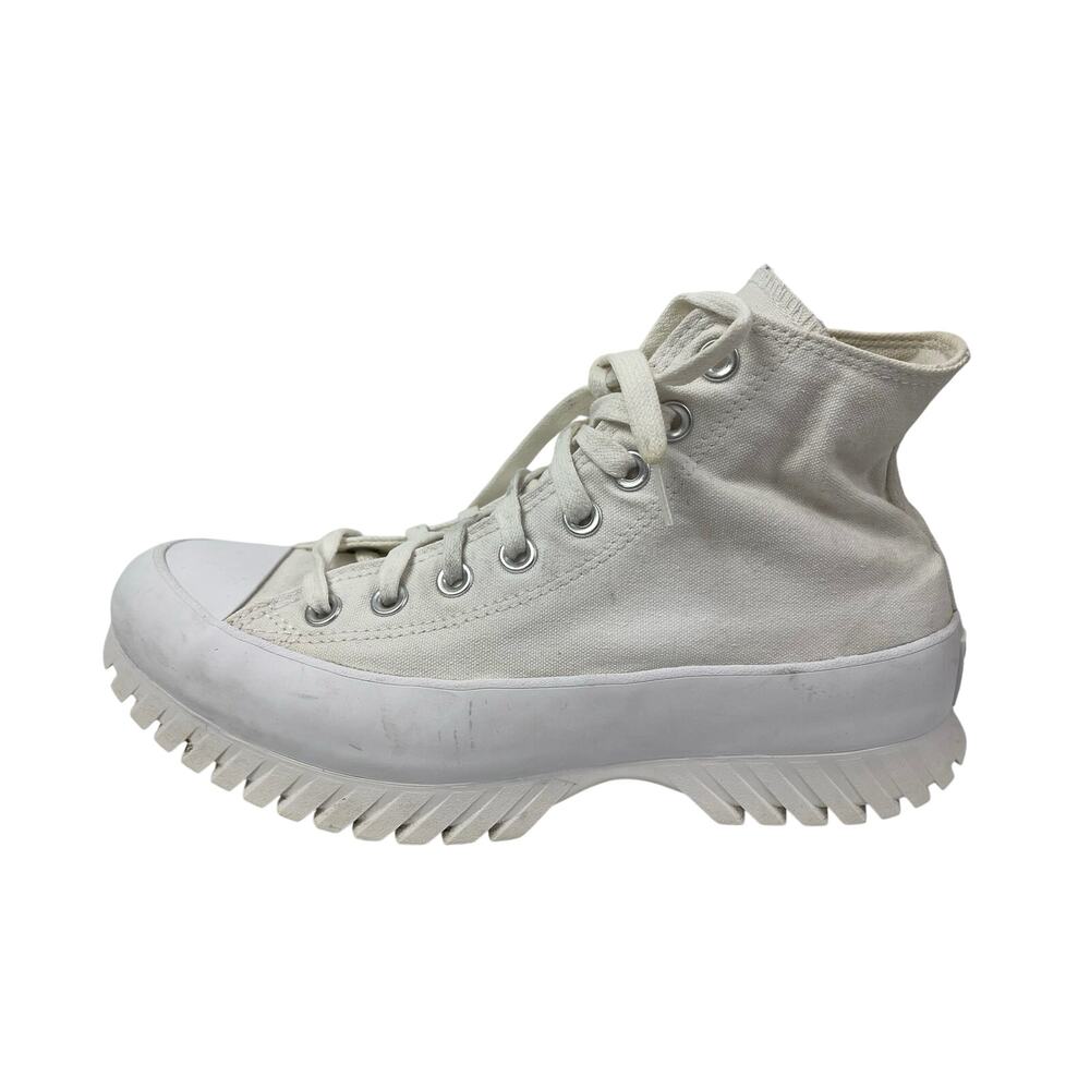 Converse Chuck Taylor All Star Lugged White Round Toe High Top Sneaker Shoes 9.5